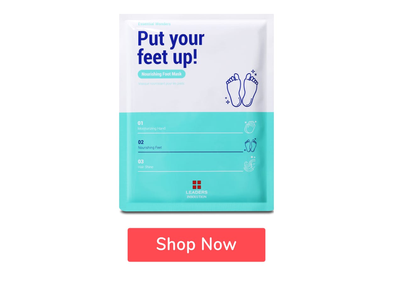 Leaders Put Your Feet Up Mask with Shop Now button